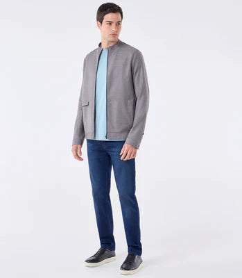 Elegante Herrenjacke Portinhola ungefüttert – Grau