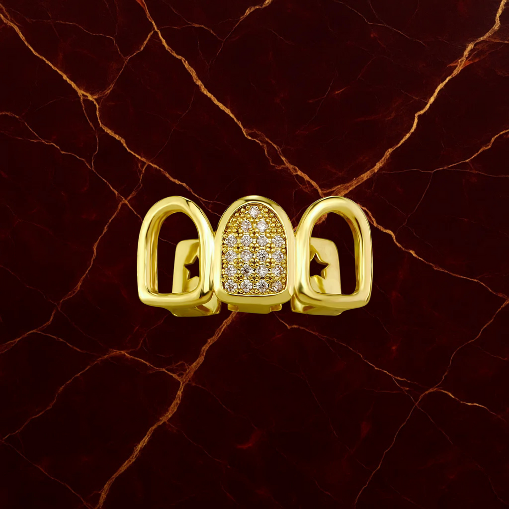 3 Hollow Iced Grillz