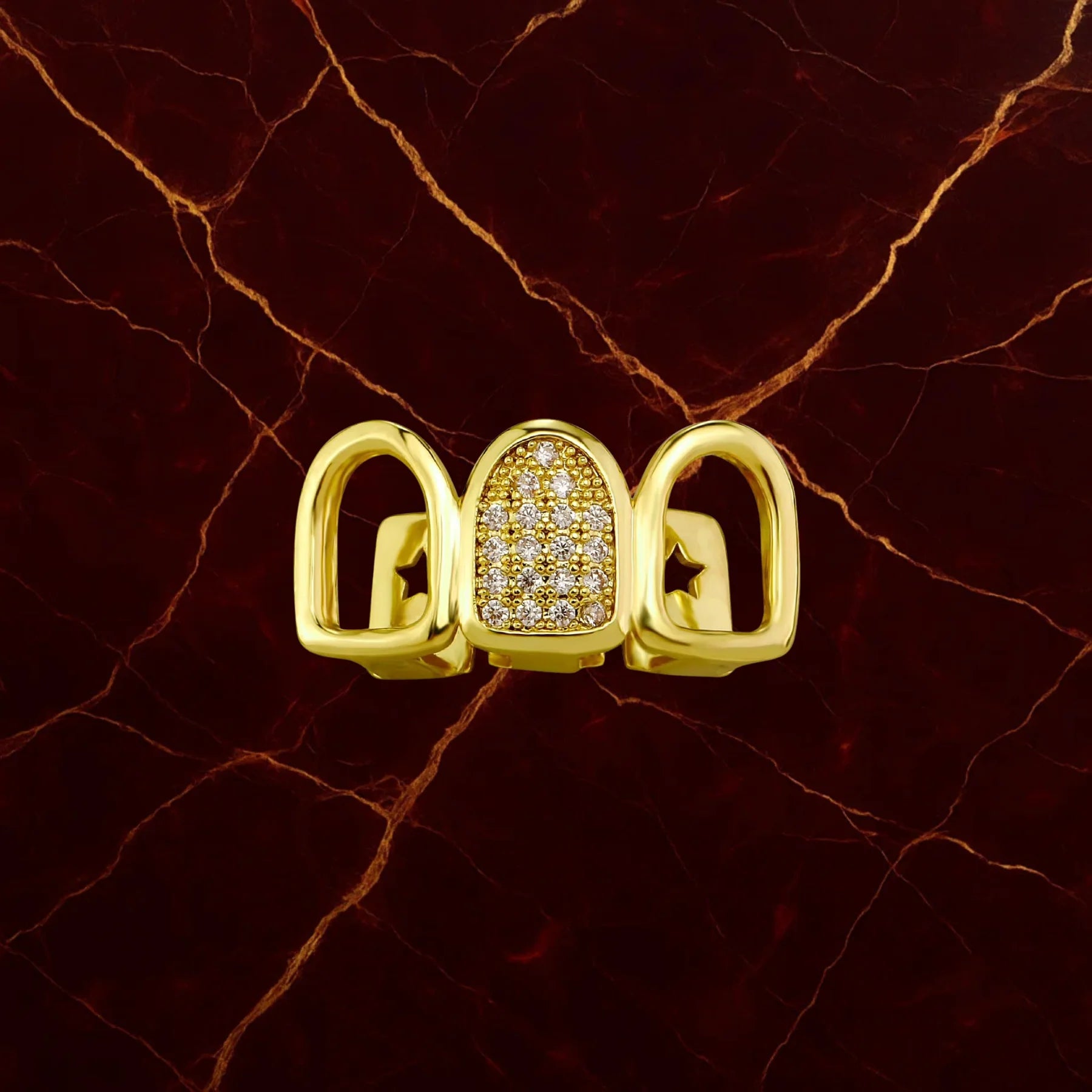 3 Hollow Iced Grillz